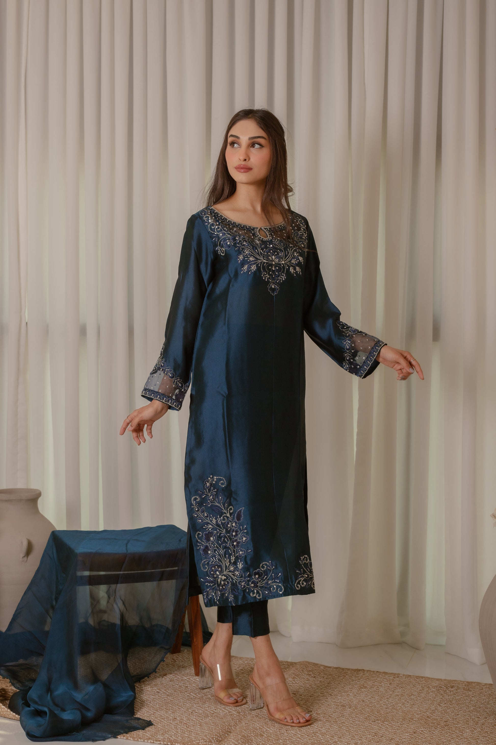 Teal Blue Neha Faisal Atelier Teal Blue Neha Faisal Atelier